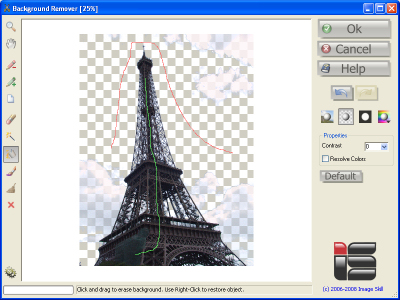 Choose Magic Fill and extract object. Click to enlarge in new window.