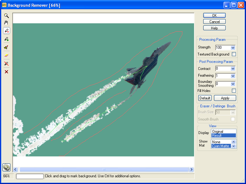 Result of extraction. Turbulent jet is not good