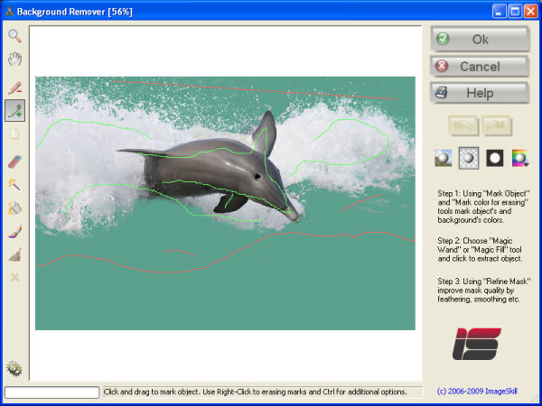 Extract dolphin from the image